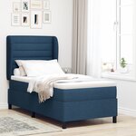 Lit sommier avec matelas vidaXL Bleu 80x200 cm Tissu