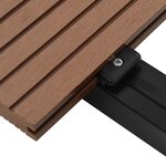 vidaXL Planche de terrasse 90 Pièces Marron Clair WPC