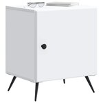 vidaXL Cabinet de chevet Blanc 43 x 34 5 x 50 cm Bois d'ingénierie