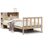 vidaXL Lit bibliothèque sans matelas 90x200 cm bois de pin massif