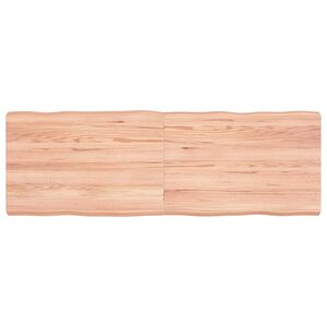 vidaXL Dessus de table bois massif traité bordure assortie