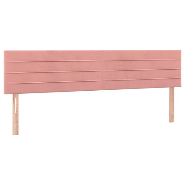vidaXL Têtes de lit 2 Pièces Rose 80x5x78/88 cm Velours