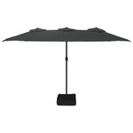 vidaXL Parasol à double tête anthracite 449x265 cm