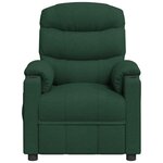 vidaXL Fauteuil inclinable Vert foncé Tissu