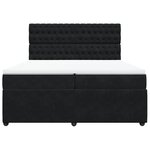 vidaXL Sommier à lattes de lit et matelas Noir 200x200 cm Velours