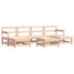 vidaXL Salon de jardin 7 Pièces avec coussins bois massif