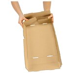 Caisse carton télescopique brune simple cannelure raja 22x12x5/9 cm (lot de 50)