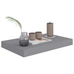 vidaXL Étagères murales flottantes 4 Pièces Gris 40x23x3 8 cm MDF