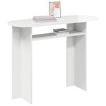 vidaXL Table console avec stockage Blanc brillant 100 x 39 5 x 75 cm