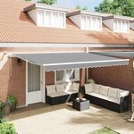 vidaXL Auvent Blanc 5 x 3 m Métal