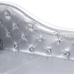 vidaXL Chaise longue Argenté Similicuir