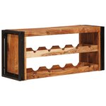 vidaXL Étagère à vin Marron 100 x 45 x 33 cm Bois d'Acacia Massif