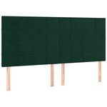 vidaXL Sommier à lattes de lit matelas et LED Vert foncé 200x200 cm