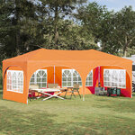 vidaXL Tente de fête pop-up 575 x 288 x 245 cm Orange Tissu Oxford