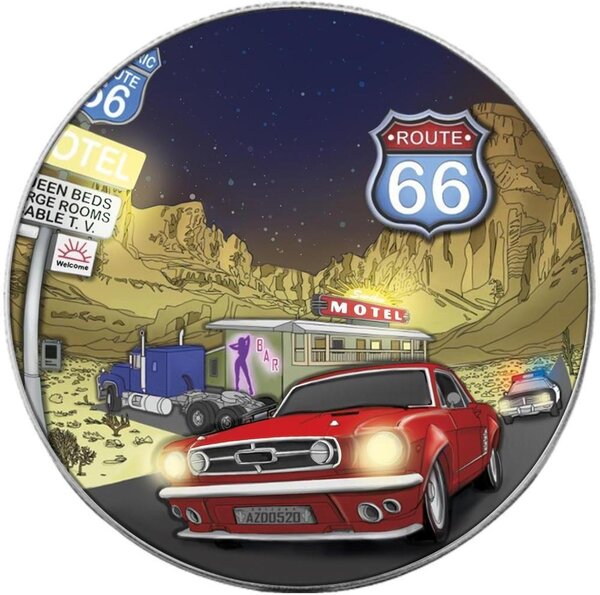 Pièce de monnaie en Argent 1 Dollar g 31.1 (1 oz) Millésime 2025 America's Famous Roads ROUTE