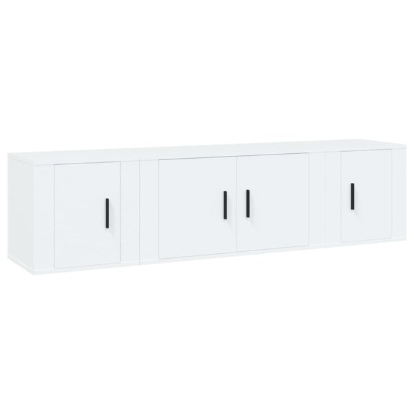 vidaXL Ensemble de meubles TV 3 Pièces Blanc Bois d'ingénierie