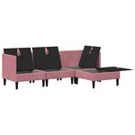 vidaXL Ensemble de meubles pour le salon 4 Pièces Rose Velours