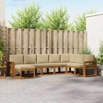vidaXL Ensemble de canapés d'extérieur 8 pc Naturel et Beige