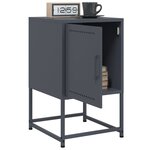 vidaXL Tables de chevet 2 Pièces anthracite 36x39x60 5 cm acier