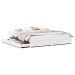 vidaXL Cadre de lit sans matelas blanc 180x200 cm bois massif de pin