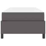 vidaXL Cadre de lit avec matelas Gris 90 x 200 cm tissu