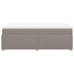 vidaXL Sommier à lattes de lit avec matelas taupe 120x190 cm tissu