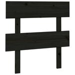 vidaXL Tête de lit Noir 93 5x3x81 cm Bois massif de pin