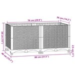 vidaXL Lit surélevé 80x40x38 cm Polypropylène