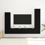 vidaXL Ensemble meuble TV 4 Pièces Chêne noir 30.5 x 30 x 110 cm