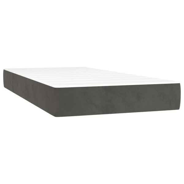 vidaXL Matelas de lit à ressorts ensachés fermeté moyenne Gris foncé 80x200x20 cm