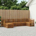 vidaXL Ensemble de canapé d'angle 6 Pièces Naturel Bois d'Acacia Massif