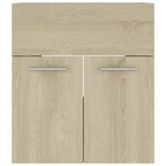 Vidaxl armoire d'évier avec lavabo intégré chêne sonoma aggloméré