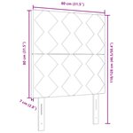 Tête de lit LED vidaXL Design Blocs Diamants Gris foncé 80 cm Tissu