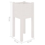 vidaXL Jardinières d'extérieur 2 Pièces Blanc 31x31x70 cm Bois de pin