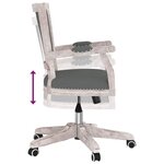 Chaise fauteuil siège pivotante de bureau informatique étude foncé tissu gris 02_0024127