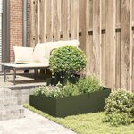 vidaXL Cache-pot de jardin Vert olive 80 x 80 x 50 cm