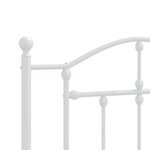 vidaXL Cadre de lit métal sans matelas avec pied de lit blanc 90x190cm