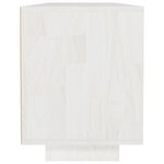 vidaXL Meuble TV Blanc 110x30x40 cm Bois de pin massif