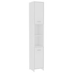 vidaXL Ensemble de meubles salle de bain 4 Pièces blanc bois d’ingénierie