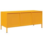 vidaXL Meuble TV jaune moutarde 101 5x39x43 5 cm acier laminé à froid