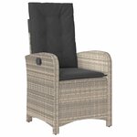 vidaXL Ensemble de salle à manger pour jardin 7 Pièces Gris clair