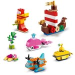 Lego 11018 classic jeux créatifs dans l'océan  boite de briques  6 modeles miniatures de bateau  sous-marin  baleine