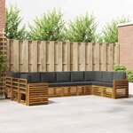 vidaXL Ensemble de canapé d'angle 10 Pièces Naturel et Anthracite