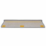 vidaXL Tapis d'escalier 15 pièces 65 x 21 x 4 cm Gris clair Bord rectangulaire