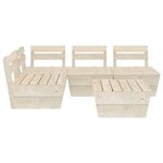 Salon de jardin meuble d'extérieur ensemble de mobilier palette 5 pièces bois d'épicéa imprégné 02_0018404