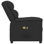 vidaXL Fauteuil électrique de massage Noir Similicuir