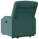 vidaXL Fauteuil inclinable de massage électrique Vert foncé Tissu