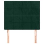 vidaXL Tête de lit Vert foncé 100x5x118/128 cm Velours