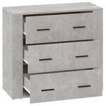 vidaXL Buffet Gris béton 80x33x70 cm Bois d'ingénierie