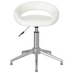 vidaXL Chaises pivotantes à manger lot de 2 blanc similicuir